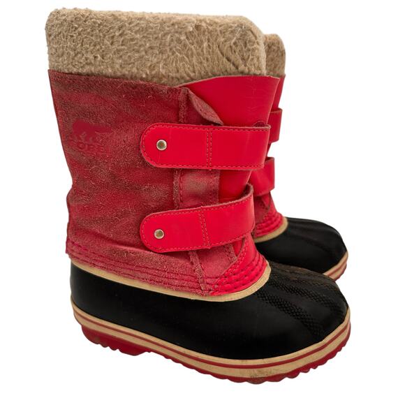 Sorel Girls 1964 Pac Strap Leather Waterproof Snow Boots Size 10 - Picture 1 of 8
